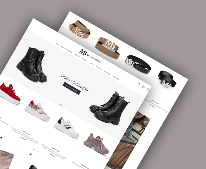 D2C oнлайн магазин за дамски обувки Matisa Bari, базиран на Magento и Cypho Theme - 1